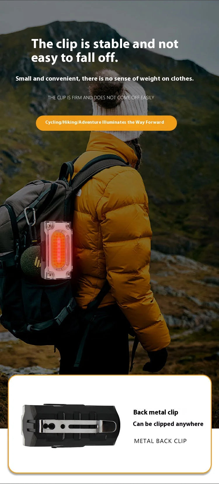 Super Bright Magnetic Headlamp 3 Light Source Hat Clip Lamp Outdoor Hiking Camping Work Head-mounted Light with Digital Display
