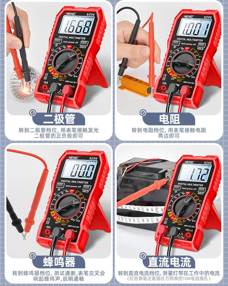 Digital Multimeter, High-precision Digital Display Anti-burning Multimeter, Intelligent Multi-functional Electrical Ammeter