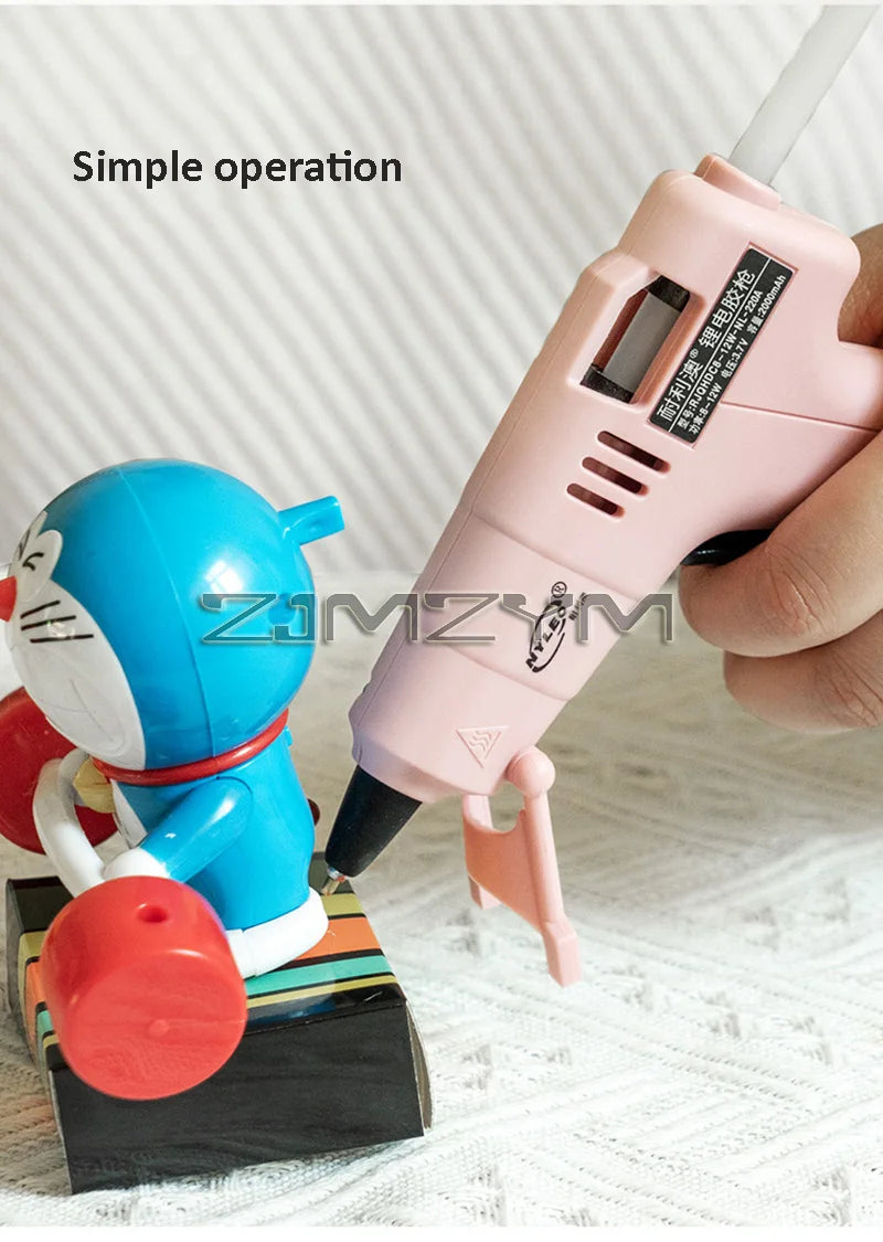 Quick Glue Dispensing Hot Glue Gun High-temperature Resistant Cordless Melt Glue Gun Hand Crafts Repair Tools With 30Glue Sticks