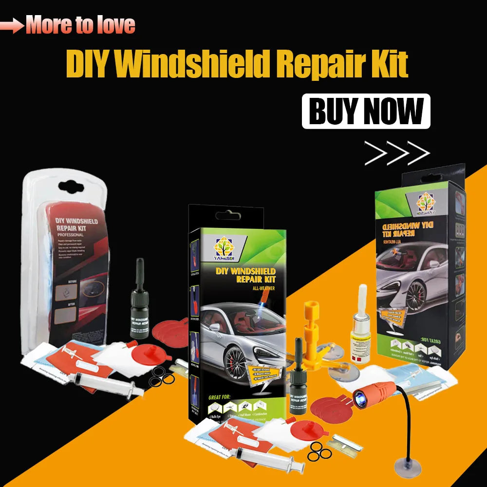 Windshield Repair Kit Cracked Glass Repair Fluid Quick Fix DIY Tool Auto Glass Windshield Window Crack Scratch Repair Kit