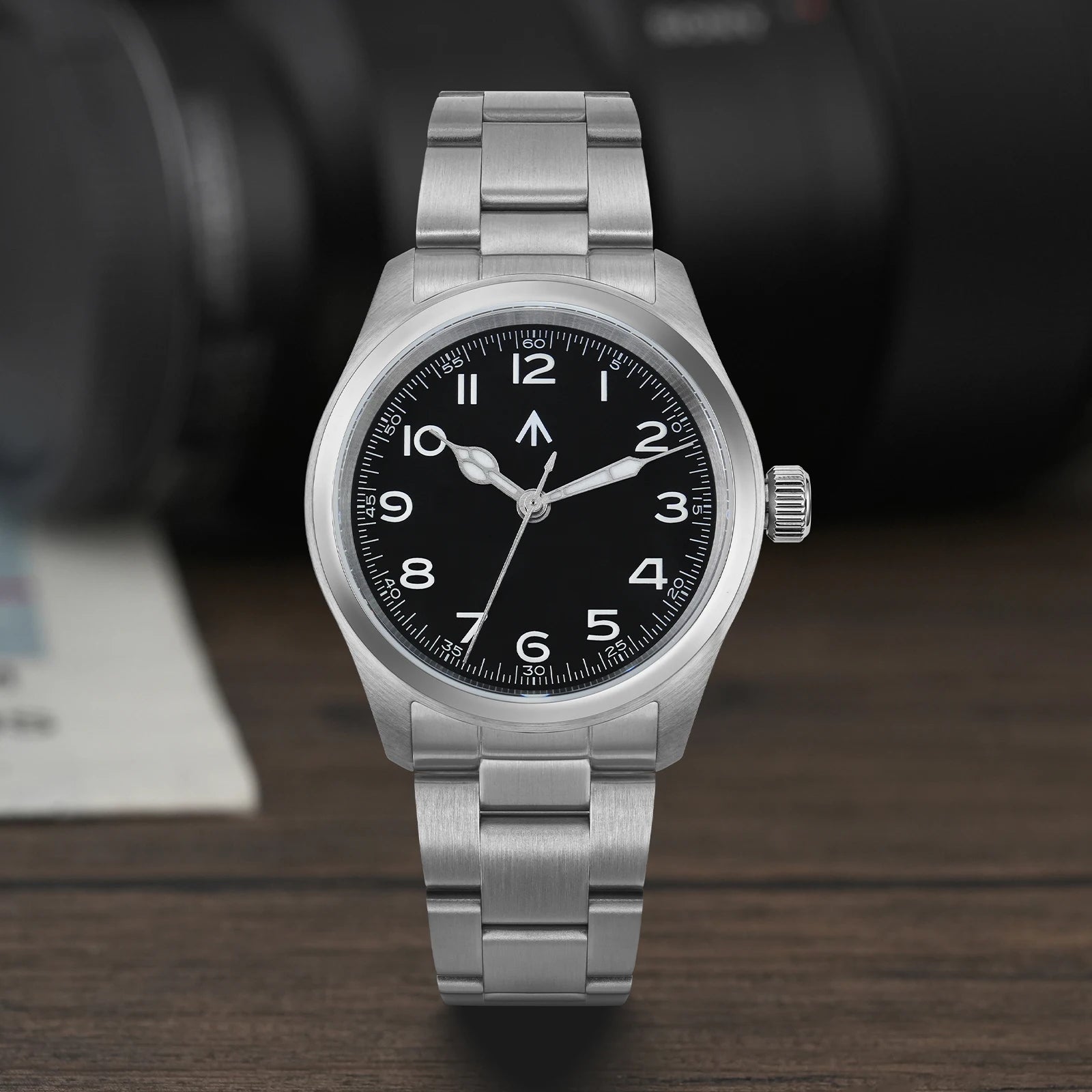Militado ML08 Military Watch VH31 Quartz Movement Double Sapphire Crystal C3 BGW9 Luminous 10Bar Waterproof 38mm Vintage Watch