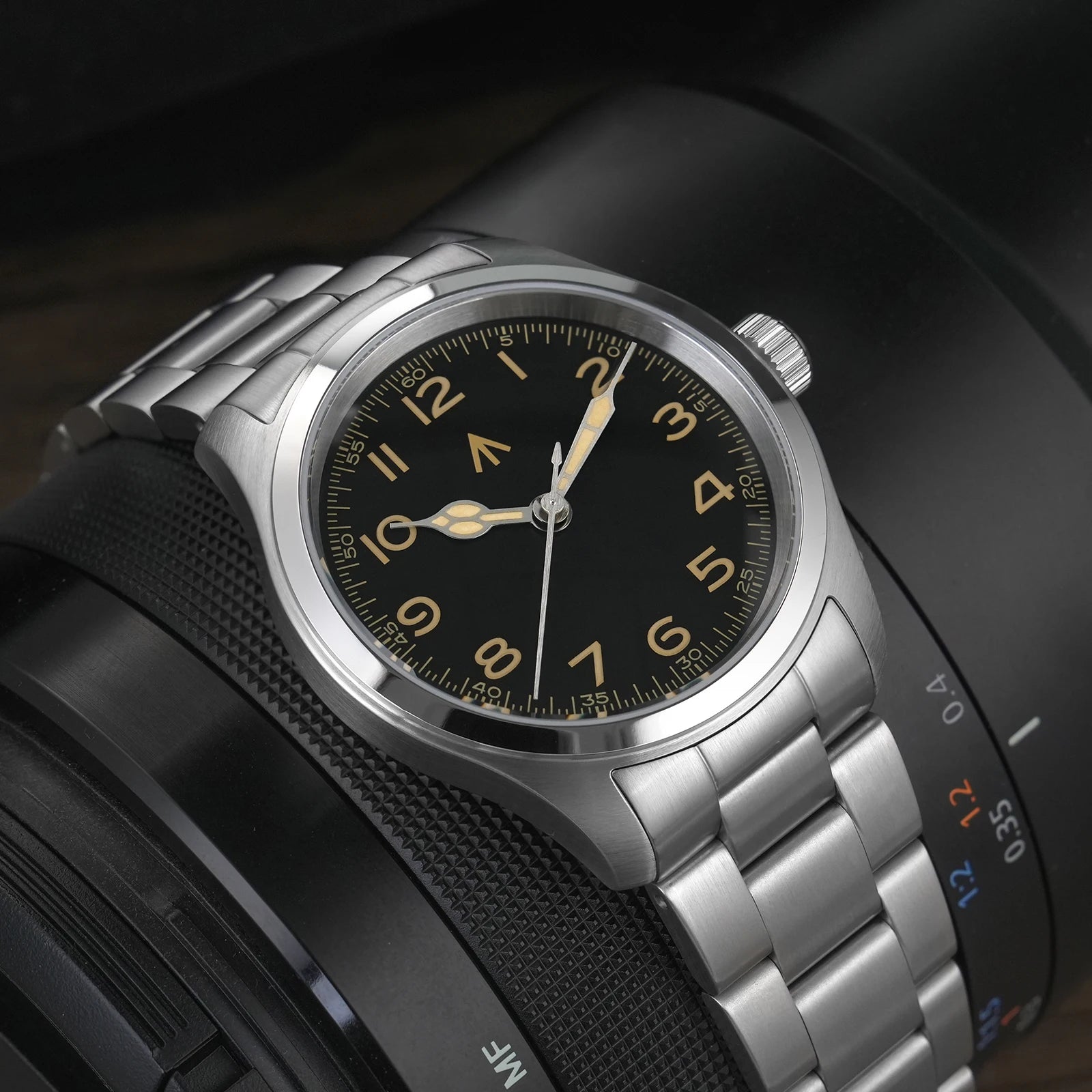 Militado ML08 Military Watch VH31 Quartz Movement Double Domed Sapphire C3 Super Luminous 10Bar Waterproof 38mm Vintage Watches