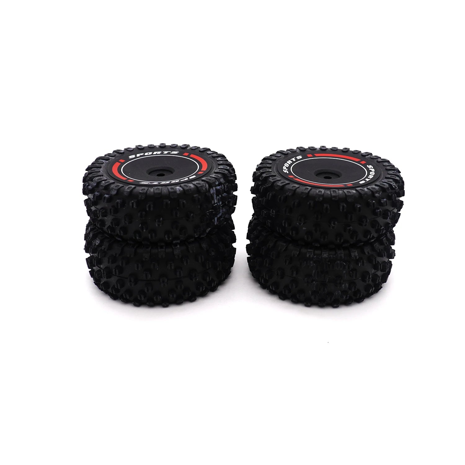 Front and Rear Wheels Rubber Tires Non-Slip and Wear-Resistant Tyre for WLtoys 124010 124008 124016 RC Drift Car Upgrade Parts