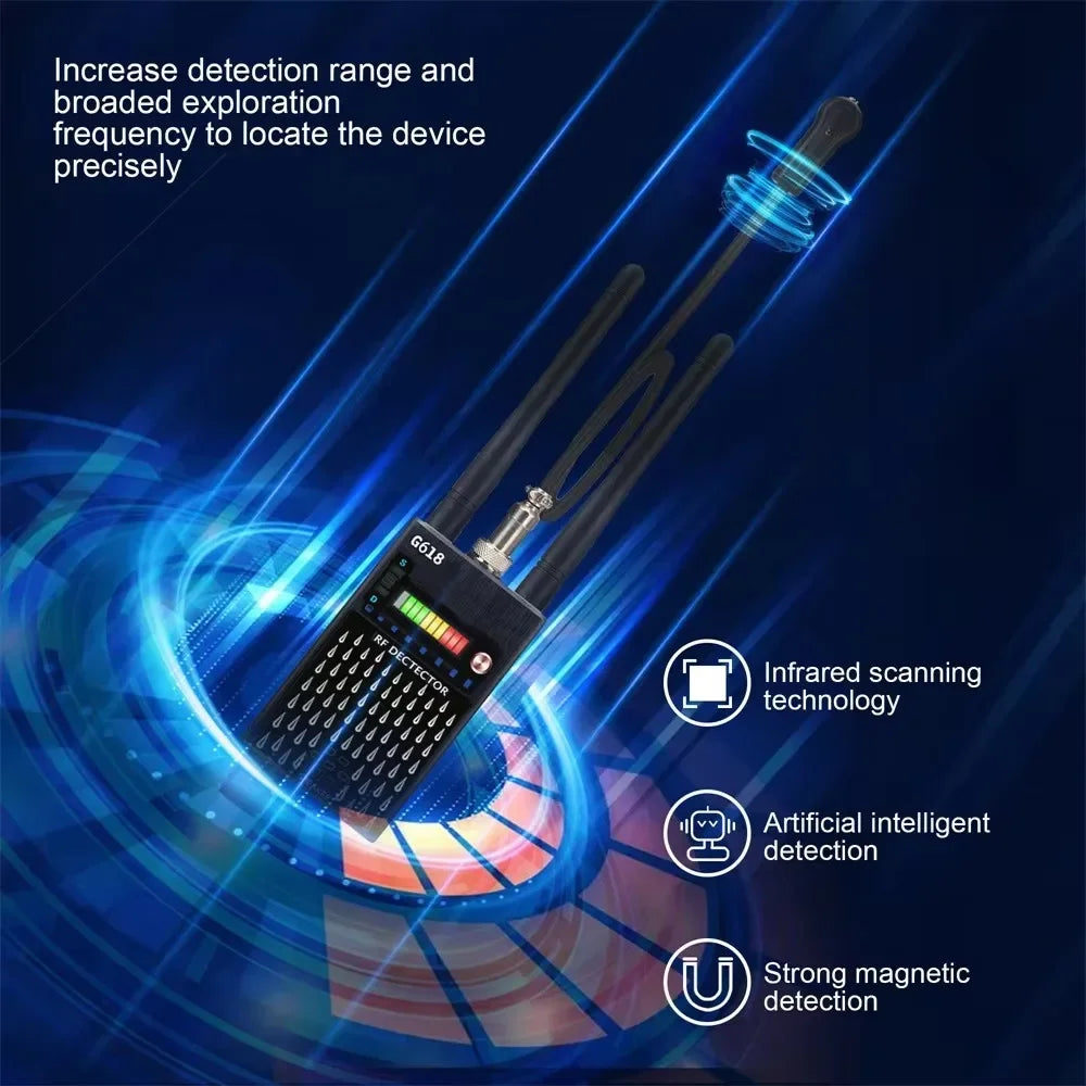 Professional Spy Camera Finder RF Scanner GPS 2-5G Wifi Signal jammer Bluetooth blocker hacking gadgets Hidden Cam/Bug Detector