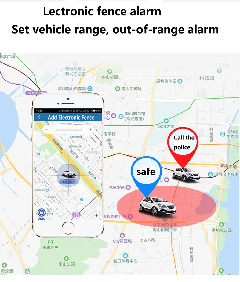 Vehicle-mounted GPS positioning tracker, automobile, motorcycle, electric truck, anti-theft alarm, remote control, satellite tra
