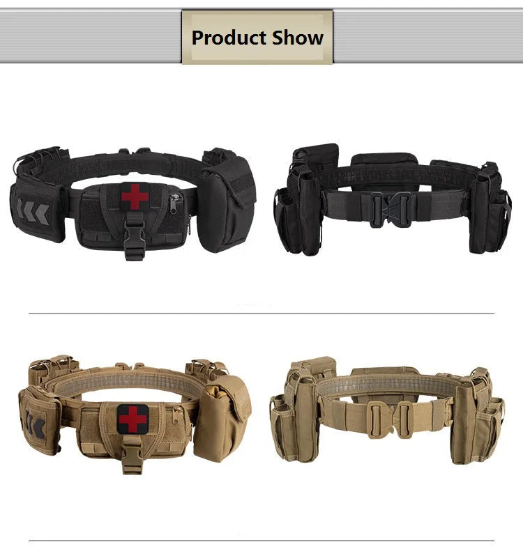 Yakeda Gear User Outdoor Black Hunting Tactics Law Enforcement Duty Security Traffic Air Gun Belt Airsoft Equipment