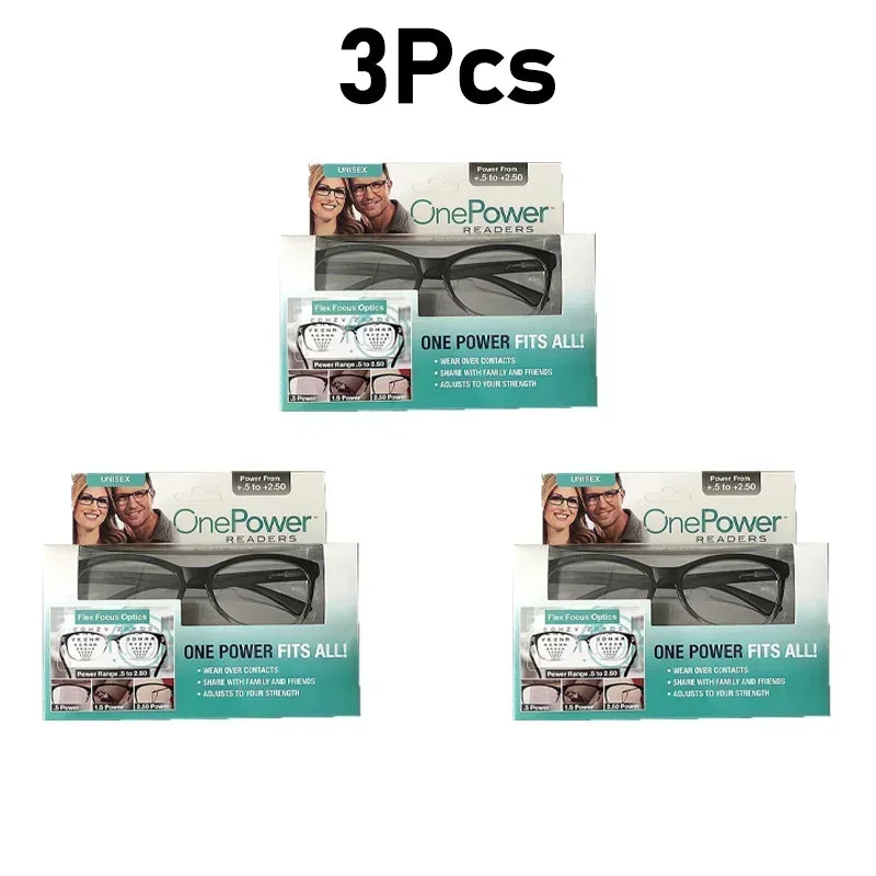 1/3Pcs Multifocal Reading Glasses Auto Adjusting Clear Lens Presbyopic Glasses for Men Women +5 to +250 High Quality Readers