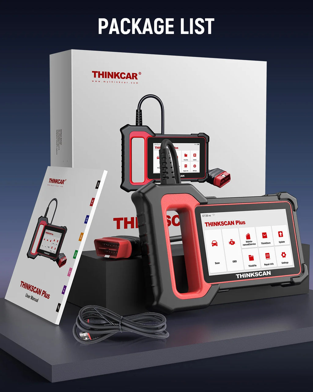 THINKCAR Thinkscan Plus S7 Best Car  Scanner OBD2 Scanner Professional Automotive Code Reader DIY Car Diagnostic Tool 5 Resets