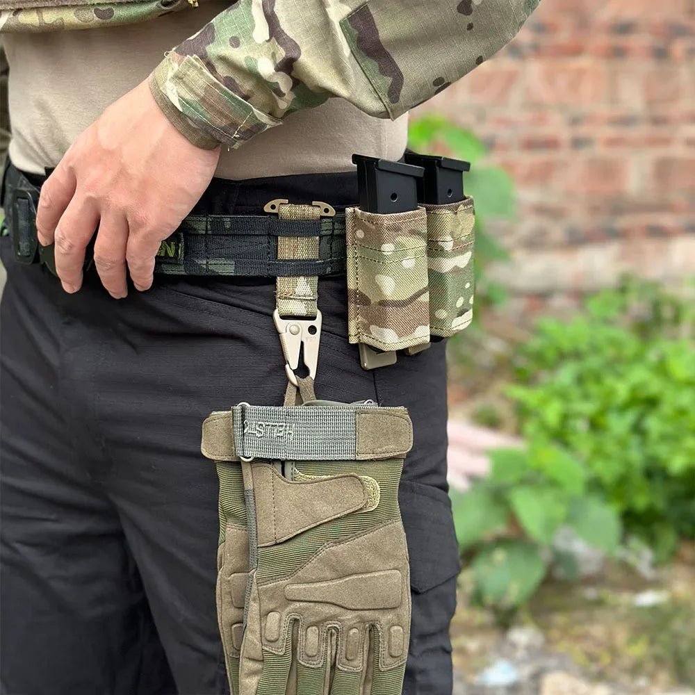 Tactical Gear Molle Clash Hook,Molle Belt Clip With Tee Mount Battle Belt Accessories For Gloves Keychains Hunting Vest Gear