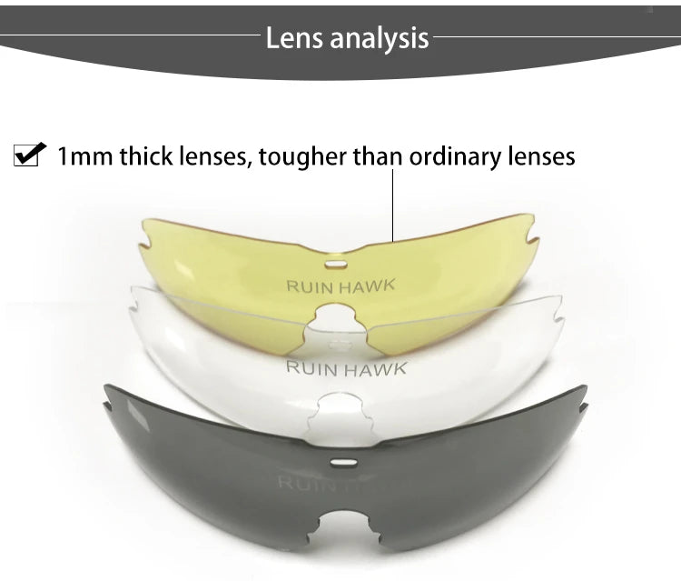 Tactical Glasses With Myopia Frame Sports Airsoft Hunting Mountaineering Goggles Shooting Military Equipment Sunglasses