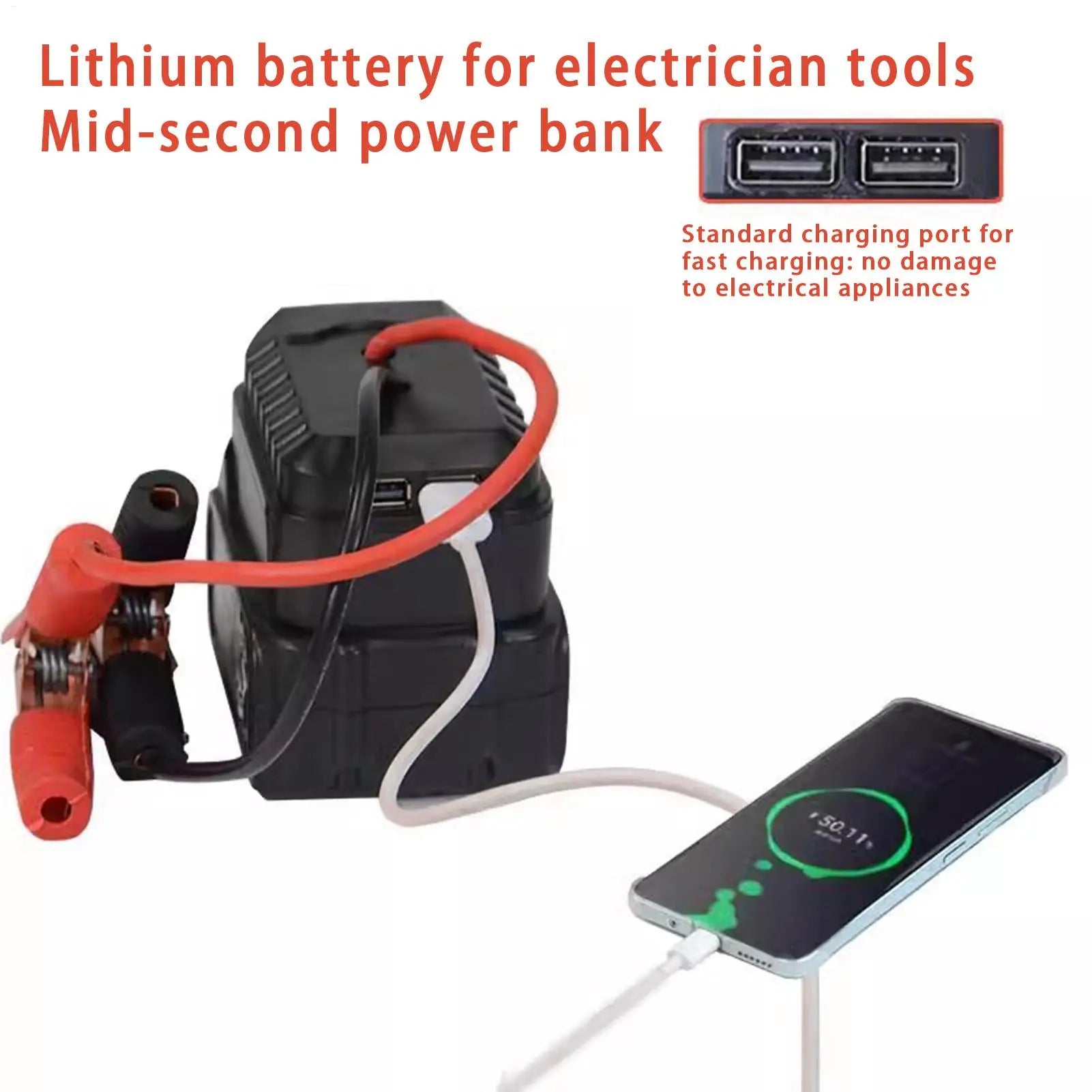 Portable Car Battery Jump Starter Lithium Battery Booster Pack Power Bank with Quick Charging for Vehicle Emergency Jump Start