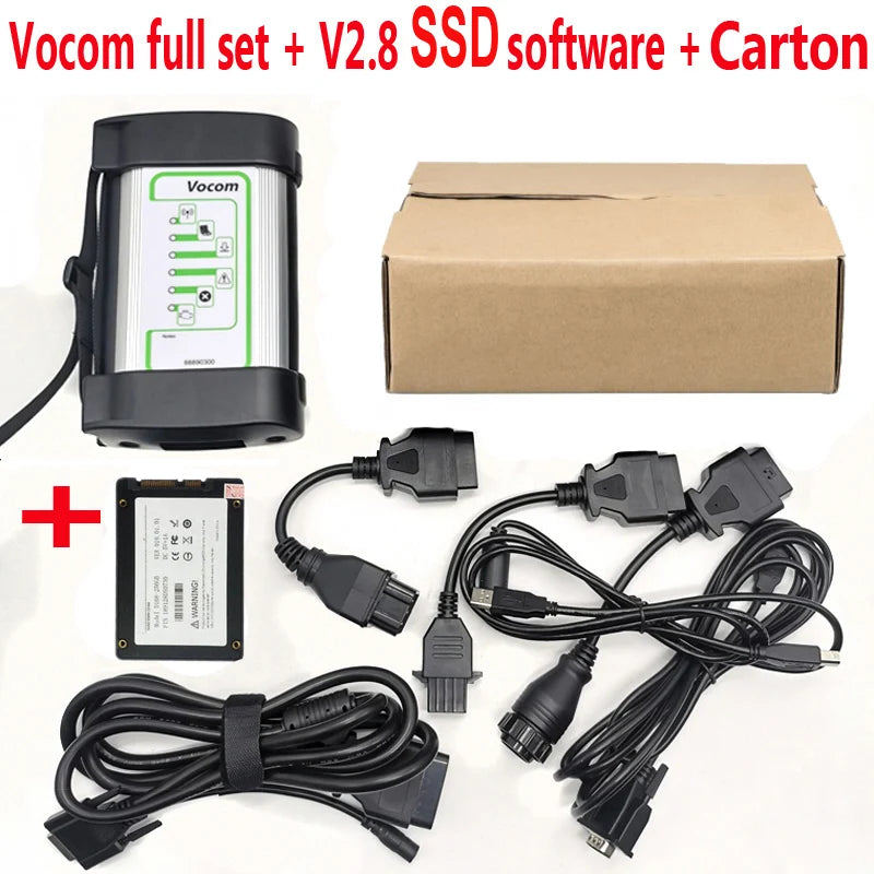 Best For Volvo Vocom 88890300 Heavy Duty Truck OBD 2 Scanner Optional PTT 2.8.15 SSD PTT1.12 CD Truck Diagnostic Tool