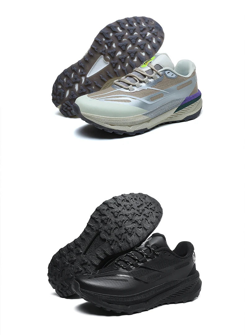 Sports and leisure shoes, men's shoes, marathon oversized air cushioned shoes, fly woven all season rubber, wear-resistant, anti