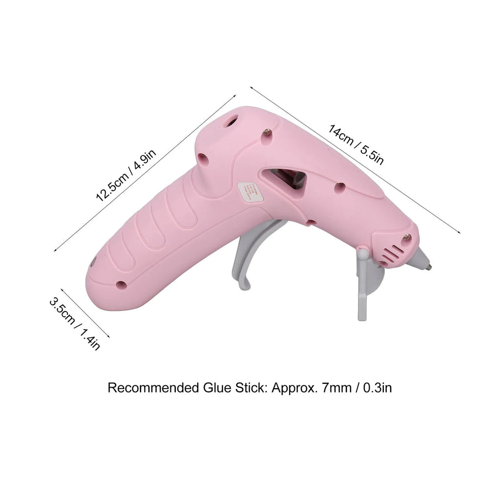 Cordless Glue Gun Rechargeable Handcraft Anti Scald Mouth Electric Glue Gun with 30 Glue Stick for Office School