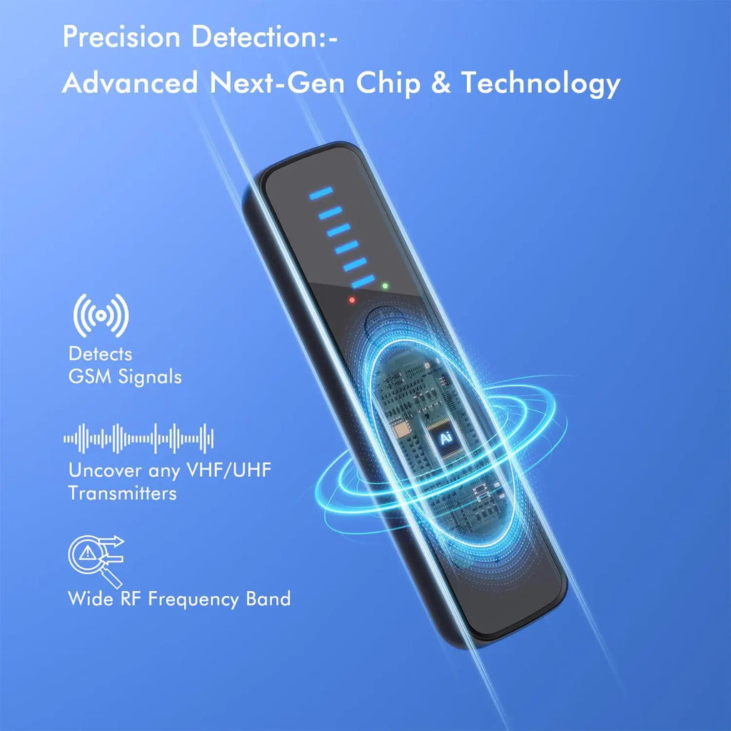 Hidden-Camera-Detectors - AI-Powered Anti-Spy Device, GPS Tracker & Bug Detector, Portable RF Signal Scanner for Hotels, Travel,