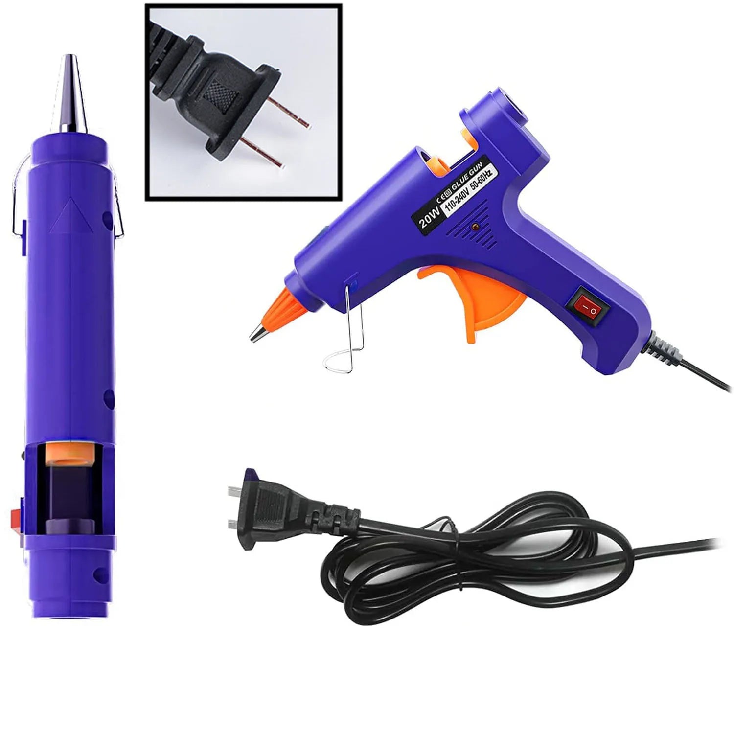Hot Glue Gun Kit with 1-50Glue Sticks, Fast Preheating Hot Melt, High Temp for School Crafts DIY Arts and Quick Home Repairs 20w