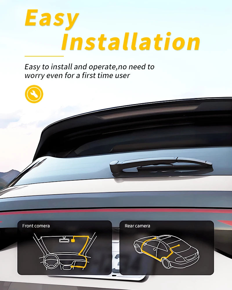 5MP Dash Cam Car Optional Dual Lens Night Vision 4.2In DVR Rearview Mirror Dash Camera Video Recorder Auto Wide-angle Camera
