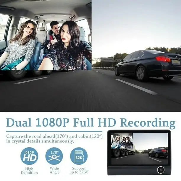Car DVR 3 Cameras Full HD 1080P Dual Lens Car DVR Camera 4.0 inch LCD Screen with 170 Degree Rear View Loop Recording