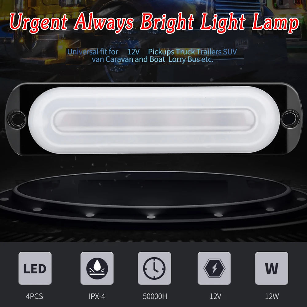 Useful Accessories New Car Light 12V 6 LED Truck 15000K W/ Protective Pad White Anti-collision Fog Lamp Off-Road