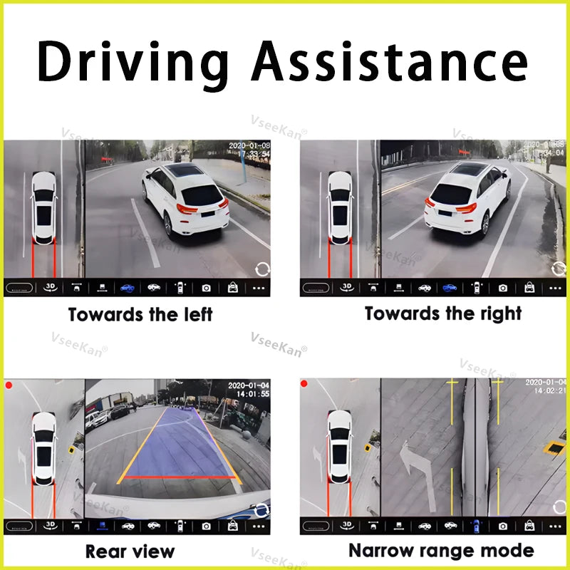 360 camera for car Front and rear left and right cameras for Android multimedia system with built-in 360 camera function