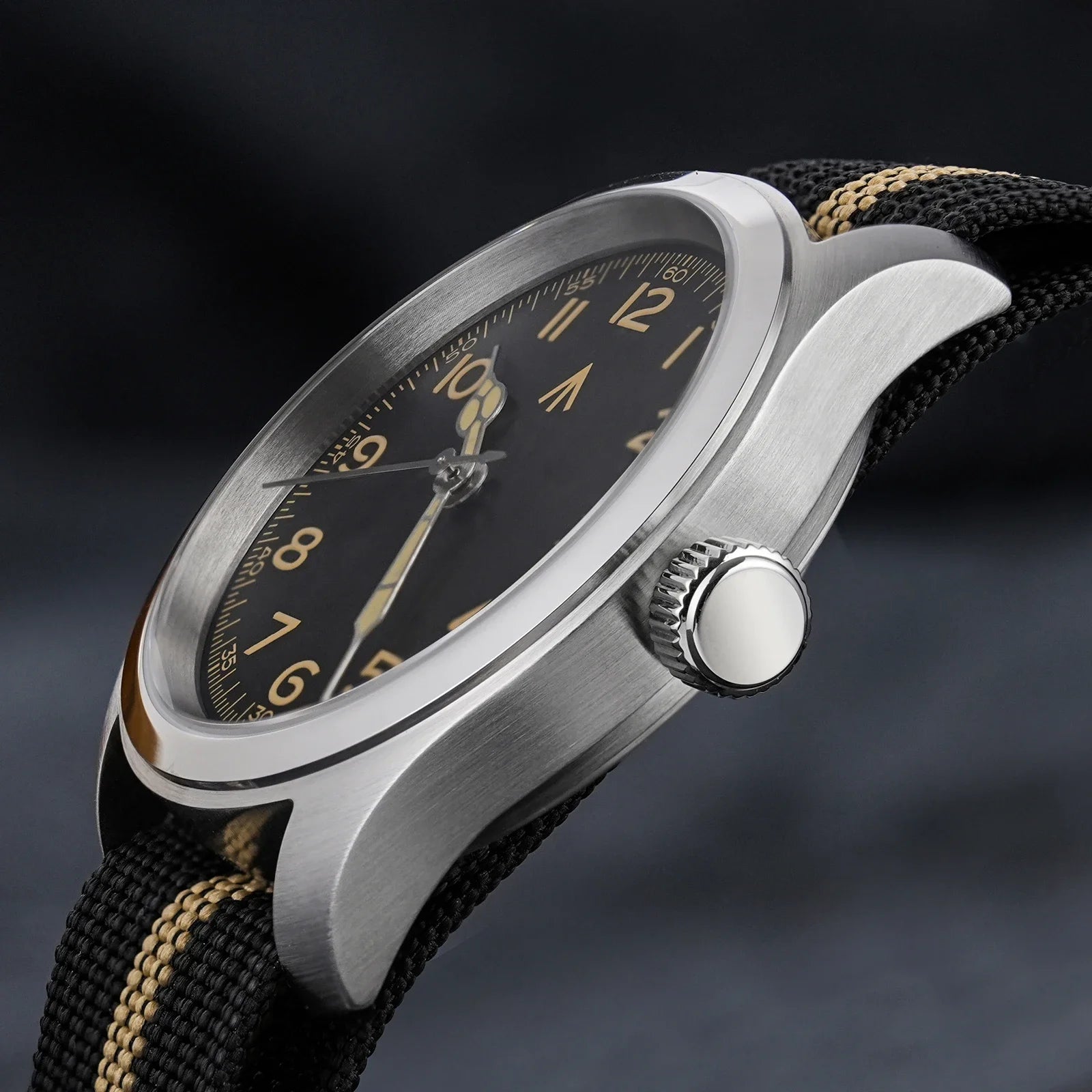 Militado ML08 Military Watch VH31 Quartz Movement Double Domed Sapphire C3 Super Luminous 10Bar Waterproof 38mm Vintage Watches