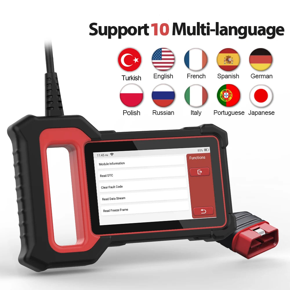 THINKCAR Thinkscan Plus S5 S6 OBD2 Auto Scanner diagnostic tools with ECM TCM ABS SRS system 5 resets Code Reader lifetime free