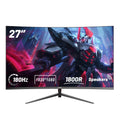 LXZ Curved Gaming Monitor 27 Inch PC Monitor 180hz Full HD 1080P Frameless 1800R Gaming Display with FreeSync & Eye-Care Technology DP HDMI Port - Black